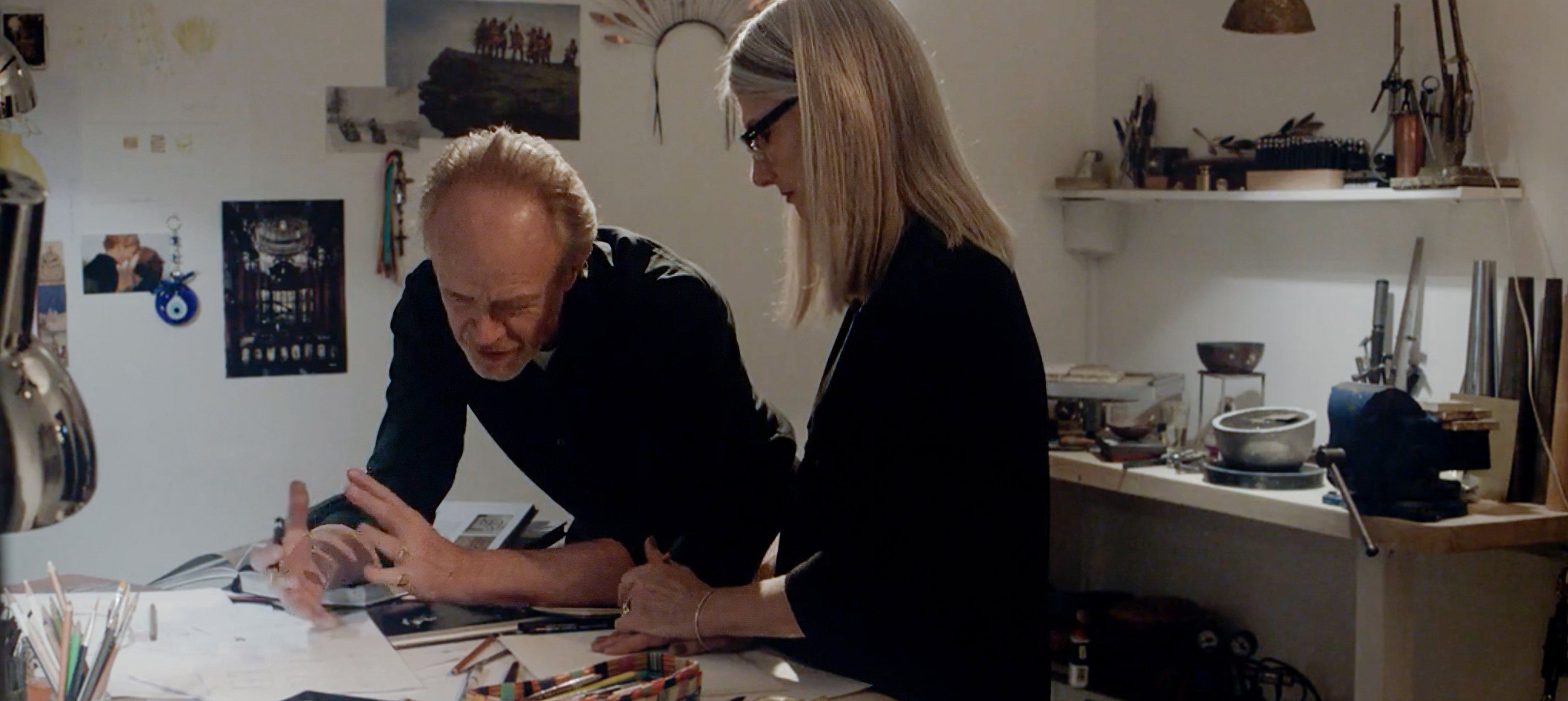 Gary & Sheila discussing a project in their studio.
