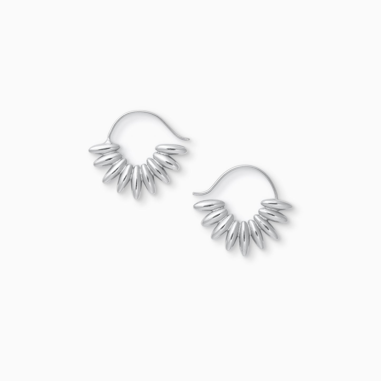 Petal hoop earrings