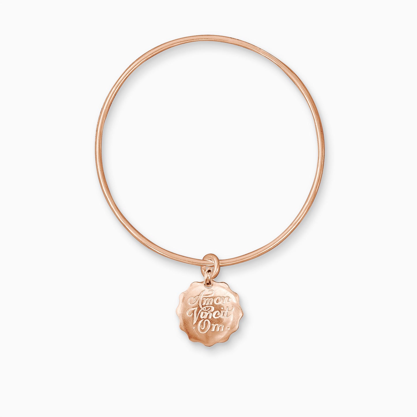 Amor Vincit Om charm bangle