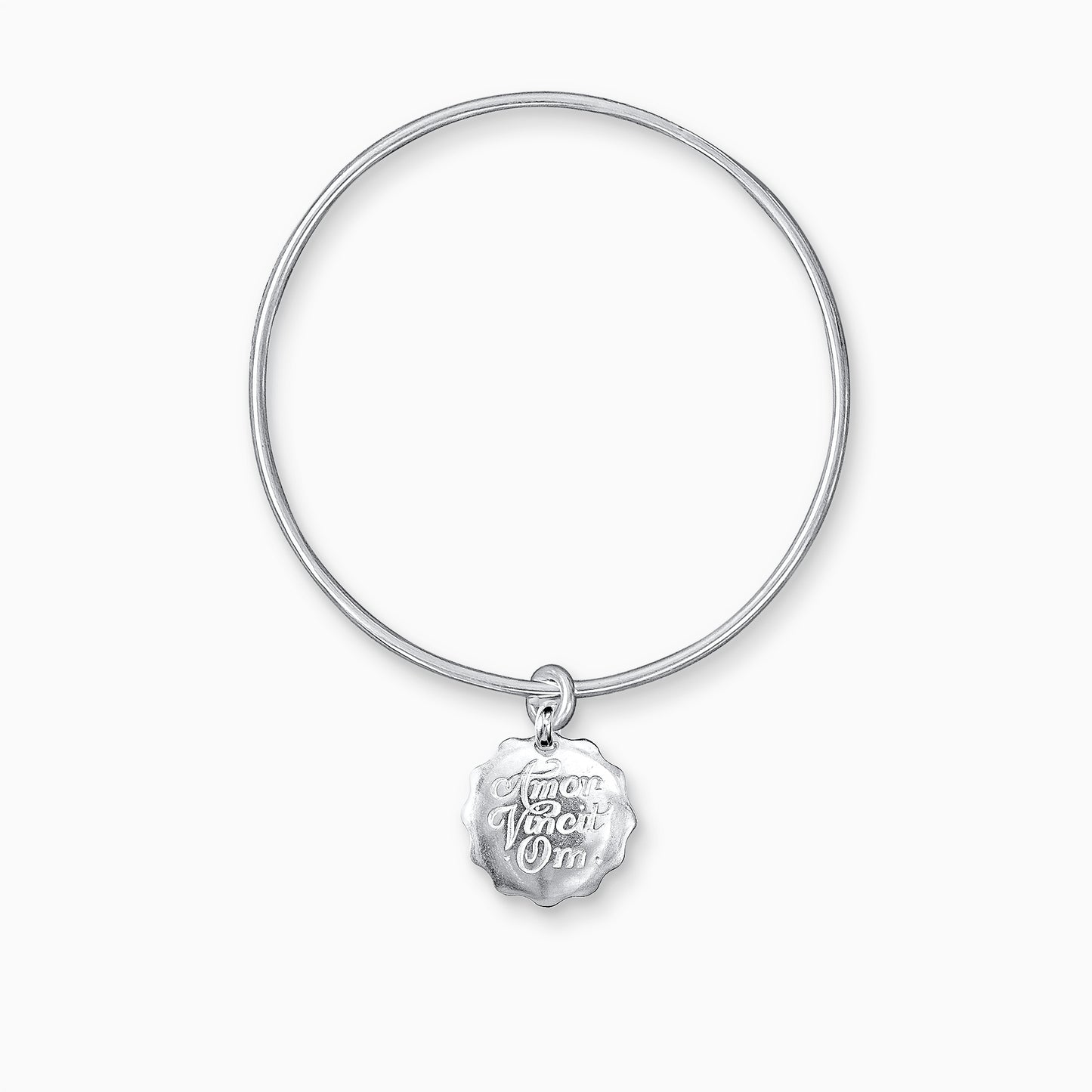 Amor Vincit Om charm bangle