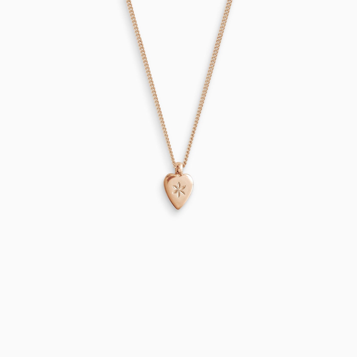 Flower Heart charm necklace