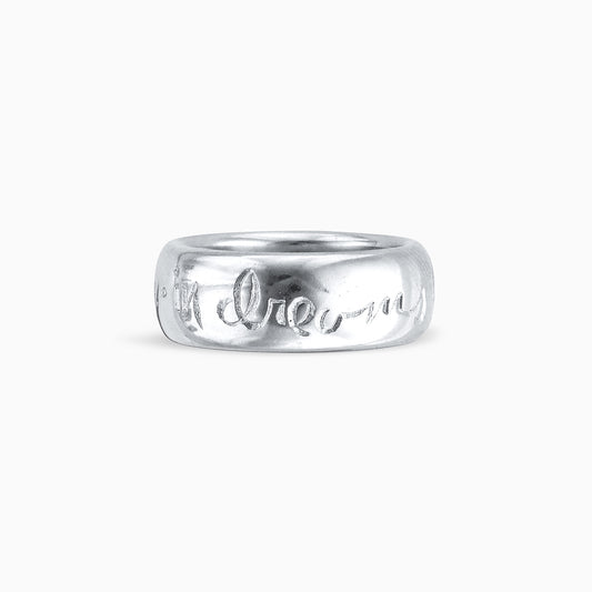 In Dreams inscription ring