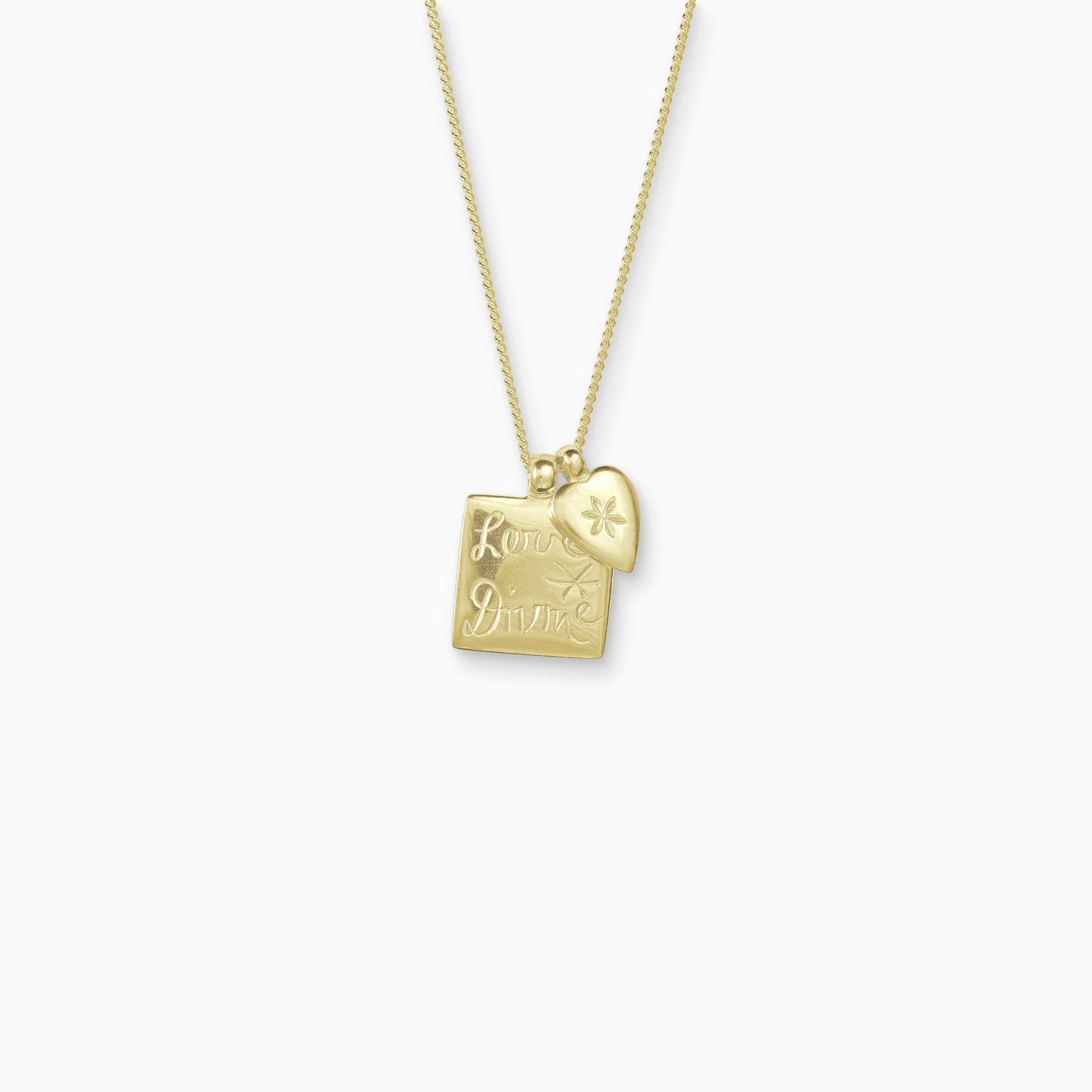 Love Divine and Flower Heart necklace