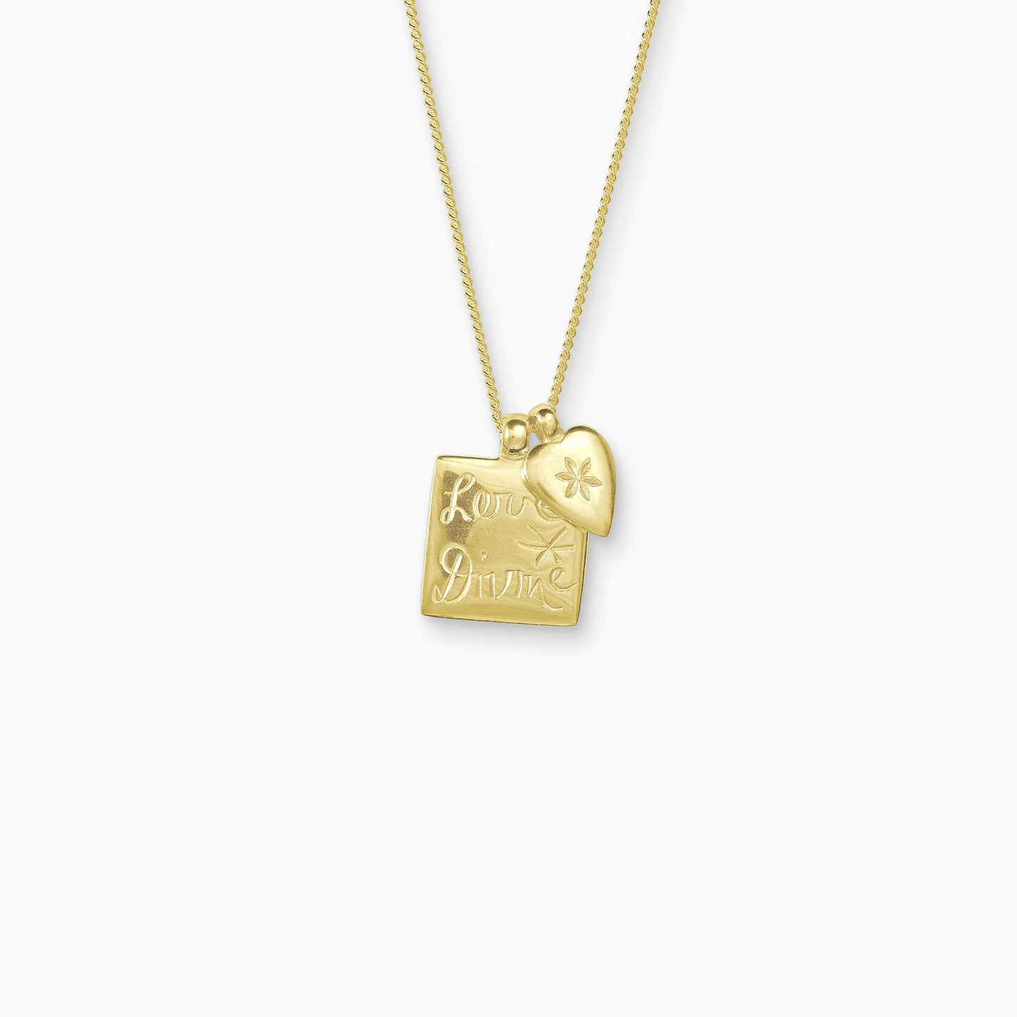 Love Divine and Flower Heart necklace