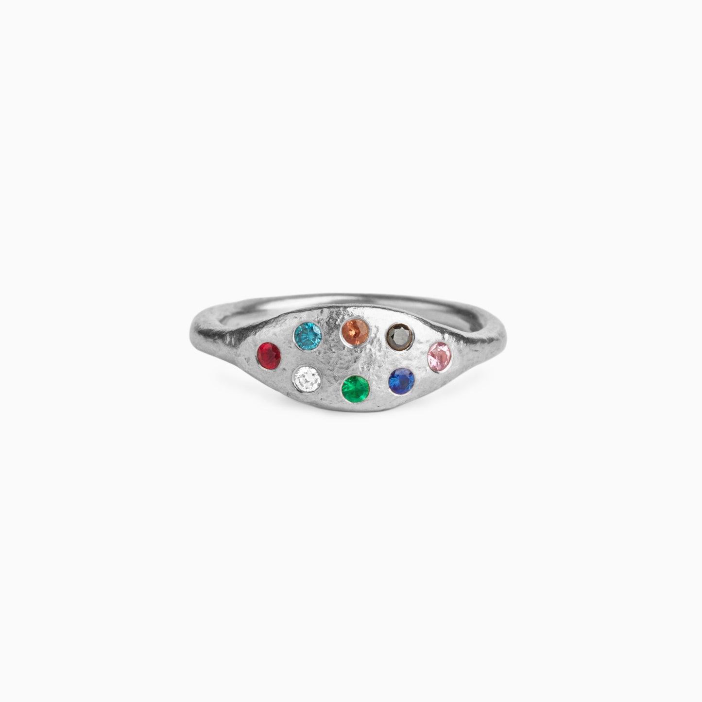 Octet ring diamond or multi gemstones