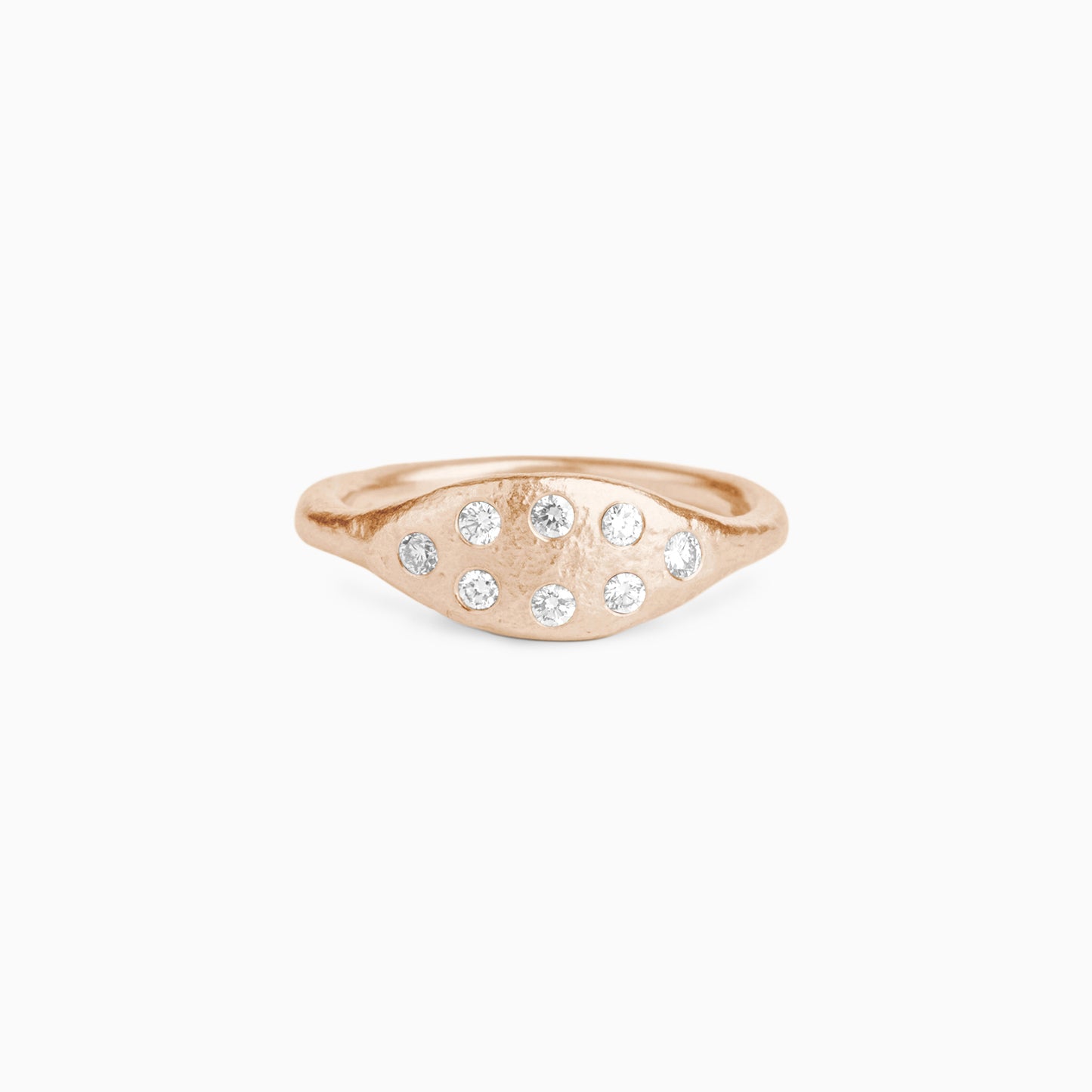 Octet ring with diamonds