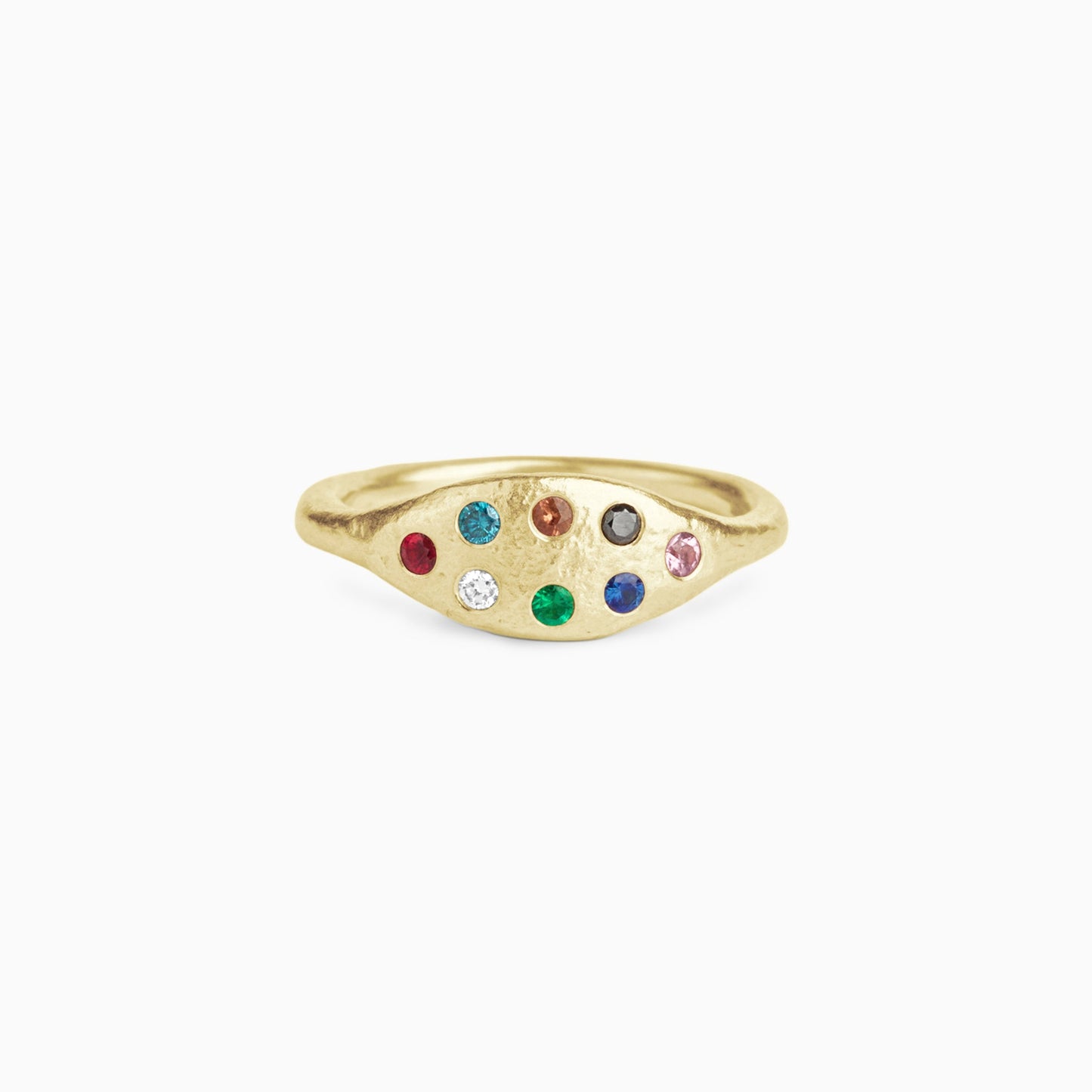 Octet ring diamond or multi gemstones