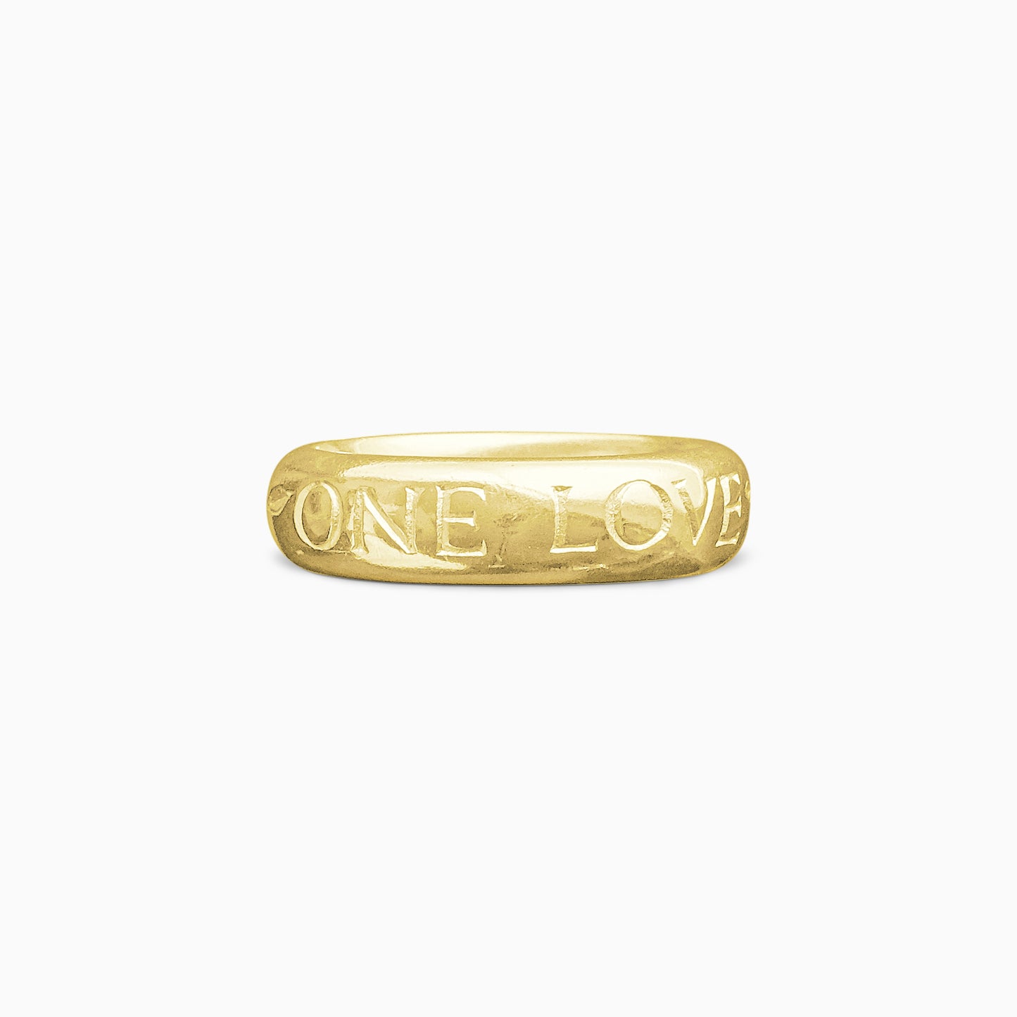 One Love men's inscription ring