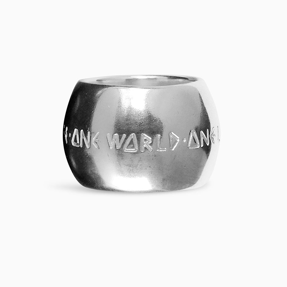 One World One Love One Heart One Love ring