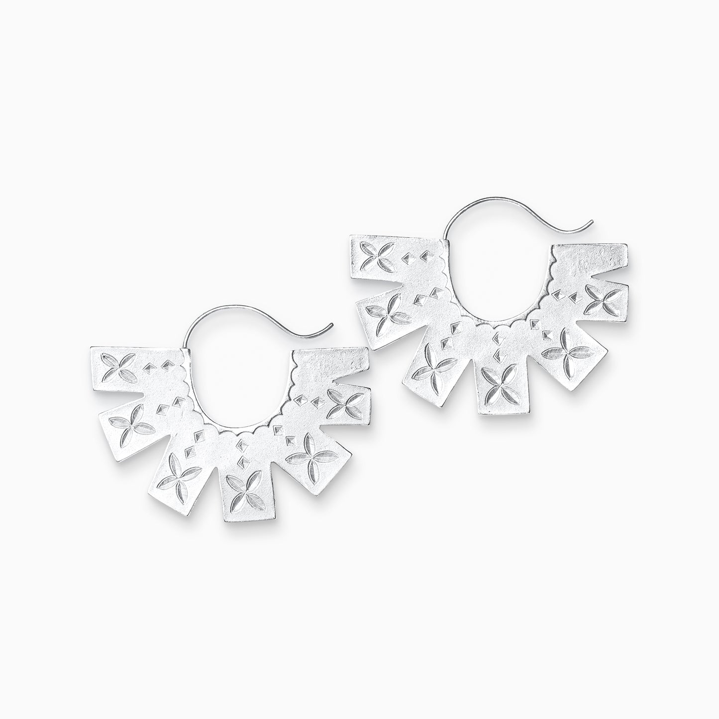 Starburst hoop earrings