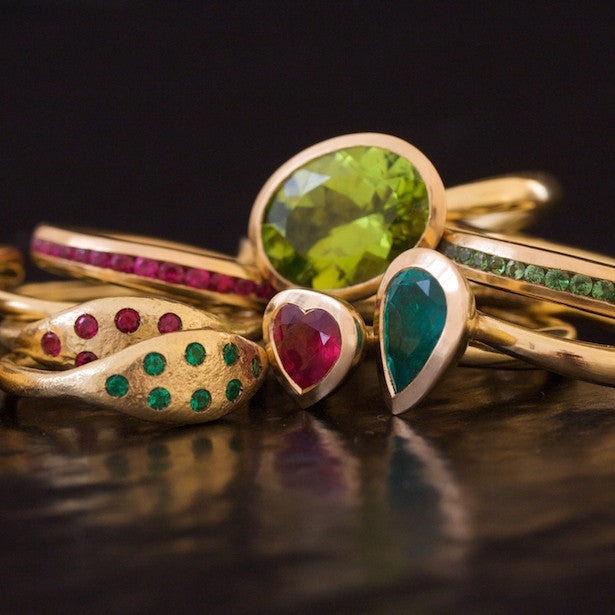 Delphi ring with Ruby Teardrop