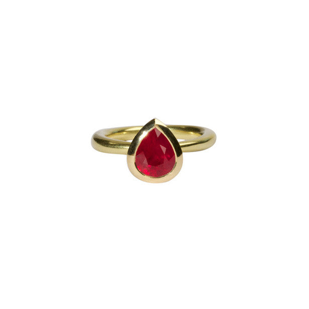 Delphi ring with Ruby Teardrop