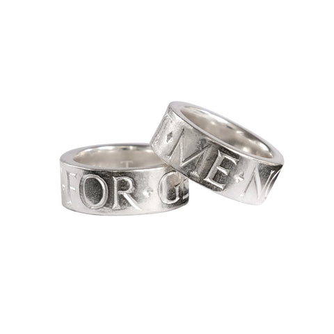 Forget Me Not inscription ring
