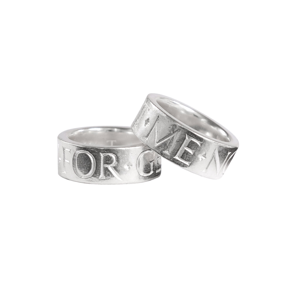 Forget Me Not inscription ring